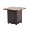 Mainstays Laurel 28" Square 48,000 BTU Propane Gas Fire Pit Table with Lava Rocks, Metal Lid and Protective Cover