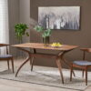 Noble House Bellamy Studios Stieren Dining Table, Natural Walnut