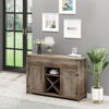 HOMCOM Farmhouse Coffee Bar Cabinet, Sideboard Buffet Cabinet Wine Cabinet with Drawers, Barn Style Doors, TV Stand up to 60 Inches, Wine Rack, Distressed Oak Brown HOMCOM Farmhouse Coffee Bar Cabinet, Sideboard Buffet Cabinet Wine Cabinet with Drawers, Barn Style Doors, TV Stand up to 60 Inches, Wine Rack, Distressed Oak Brown