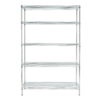 Hyper Tough 24"Dx48"Wx72"H 5 Shelf Commercial Wire Shelving Silver Steel Each Shelf Capacity 800 lbs