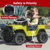 Best Choice Products 12V Kids Ride On Truck Car w/ Parent Remote Control, Spring Suspension, LED Lights - Green