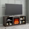 Mainstays Fireplace TV Stand for TVs up to 65", Walnut