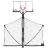 Silverback Basketball Yard Guard Defensive Net System Rebounder with Foldable Net and Arms into Pole