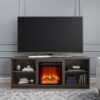 Mainstays Fireplace TV Stand for TVs up to 65", Walnut