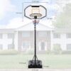 Marnur Portable Basketball Goal Basketball Hoop 35 Inch Outdoor Basketball Hoops Backboard with 7 ft-8.5ft Adjustable & Removable Wheels Indoor Basketball System Game Play