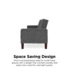 Better Homes & Gardens Porter Fabric Tufted Sofa Bed, Gray Linen