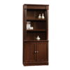 Sauder Palladia Library Bookcase with Doors, Select Cherry Finish