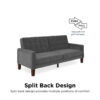 Better Homes & Gardens Porter Fabric Tufted Sofa Bed, Gray Linen