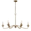allen + roth Providence 6-Light Soft Gold Traditional Tiered Pendant Light