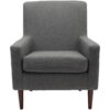 Mainstays Kinley Lounge Arm Chair, Dark Gray Polyester Fabric