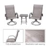 Teamson Home Patio Furniture 3-Piece Gray Woven Bistro Patio Set with Gray Textiline