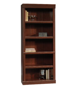 Sauder Heritage Hill 5 Shelf Library Bookcase, Classic Cherry Finish
