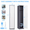 Fesbos Metal Locker 1 Lockable Door,71" Tall Steel Storage Cabinet for School Office Gym Home Employees Staff Sundries Room
