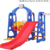 streakboard Kids Slide and Swing Set Toddler Slide Play Climber W/ Basketball Hoop Indoor Outdoor Playground