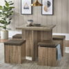 Mainstays 5-Piece Dexter Dining Set with Storage Ottoman, Multiple Colors