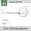 Hunter Alexander 44-in Brushed Nickel LED Indoor Flush Mount Ceiling Fan with Light (5-Blade)