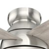 Hunter Alexander 44-in Brushed Nickel LED Indoor Flush Mount Ceiling Fan with Light (5-Blade)