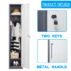 Fesbos Metal Locker 1 Lockable Door,71" Tall Steel Storage Cabinet for School Office Gym Home Employees Staff Sundries Room