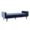 Better Homes & Gardens Nola Modern Futon, Blue Velvet