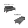 Better Homes & Gardens Porter Fabric Tufted Sofa Bed, Gray Linen