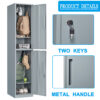 Fesbos Metal Locker 2 Lockable Door,71" Tall Steel Storage Cabinet for School Office Gym Home Employees Staff Sundries Room