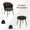 WELLFOR 3-Piece Brown Bistro Patio Set with Gray Cushions