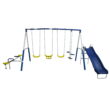 XDP Recreation Playground Galore Outdoor Swing Set w/Glider, 3 Swings, Seesaw & Slide