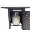 Mainstays 28" Square 50000 BTU Propane Gas Fire Pit Table with Lava Rocks, Metal Lid and Protective Cover