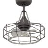 Fanimation Studio Collection Archive 18-in Matte Greige Indoor/Outdoor Cage Ceiling Fan with Remote (3-Blade)