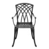 Nuu Garden 3-Piece Cast Aluminum Outdoor Bistro Set in Black