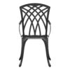 Nuu Garden 3-Piece Cast Aluminum Outdoor Bistro Set in Black