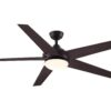 Fanimation Studio Collection Covert 64-in Aged Bronze LED Indoor/Outdoor Ceiling Fan with Light Remote (5-Blade)