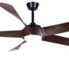 Fanimation Studio Collection Radius 60-in Aged Bronze Color-changing LED Indoor/Outdoor Ceiling Fan with Light Remote (5-Blade)