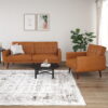 Better Homes & Gardens Nola Modern Futon, Camel Faux Leather