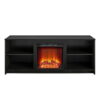 Mainstays Fireplace TV Stand for TVs up to 65", Black Oak