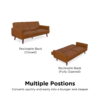 Better Homes & Gardens Nola Modern Futon, Camel Faux Leather