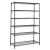 Hyper Tough 6 Tier Heavy Duty Wire Shelf Unit Black Capacity 3600 lbs