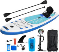 Cyfie Paddle Board for Adult, Inflatable Surfboard Fishing Standup Paddle Board 10.6 ft