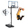 MaxKare 48'' Portable Basketball Hoop Basketball Goal 7'6'' - 10' Height Adjustable and Adjustable Angled Pole Outdoor Court Equipment