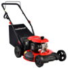 Power Smart Gas Powered Push Lawn Mower with 3 In 1 Cutting System, Red
