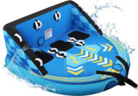 Maxkare Inflatable Towable Tube for Boating, Waterskiing Towables for 3 Person-Blue