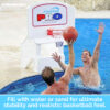 Swimline Cool Jam Pro Poolside Basketball Game w/ Adjustable Backboard