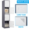 Fesbos Metal Locker 4 Lockable Door,71" Tall Steel Storage Cabinet for School Office Gym Home Employees Staff Sundries Room
