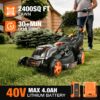 TACKLIFE 40V MAX 4.0Ah 16in Cordless Lawn Mower with Copper Brushless Motor - KDLM4040A TACKLIFE 40V MAX 4.0Ah 16in Cordless Lawn Mower with Copper Brushless Motor - KDLM4040A