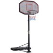 Easyfashion 9-12 Ft. Adjustable Height Portable Basketball Hoop for Outdoors, Red