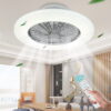 DingLiLighting Low Profile Ceiling Fans for Bedroom, 20'' Modern Ceiling Fan with Light Remote Control for Living Room Kitchen, 3 Color Lighting with 7 ABS Blades, Timing