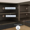 BELLEZE 70" TV Stand for TVs up to 75", Modern TV Stand & Entertainment Center with Shelves, Wood Storage Cabinet, Brown