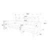 Better Homes & Gardens Nola Modern Futon, Camel Faux Leather