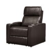 Mainstays Home Theater Recliner with USB Charging Ports, Brown Faux Leather Mainstays Home Theater Recliner with USB Charging Ports, Brown Faux Leather