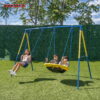 Sportspower Swing and Saucer Swing Metal Set with Heavy Duty Aframe, holds up to 550 lbs